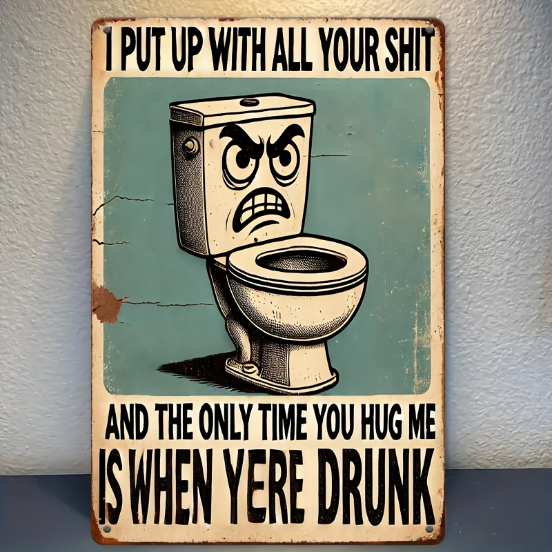 Home Design Bathroom - Humorous Bathroom Decor Sign, 