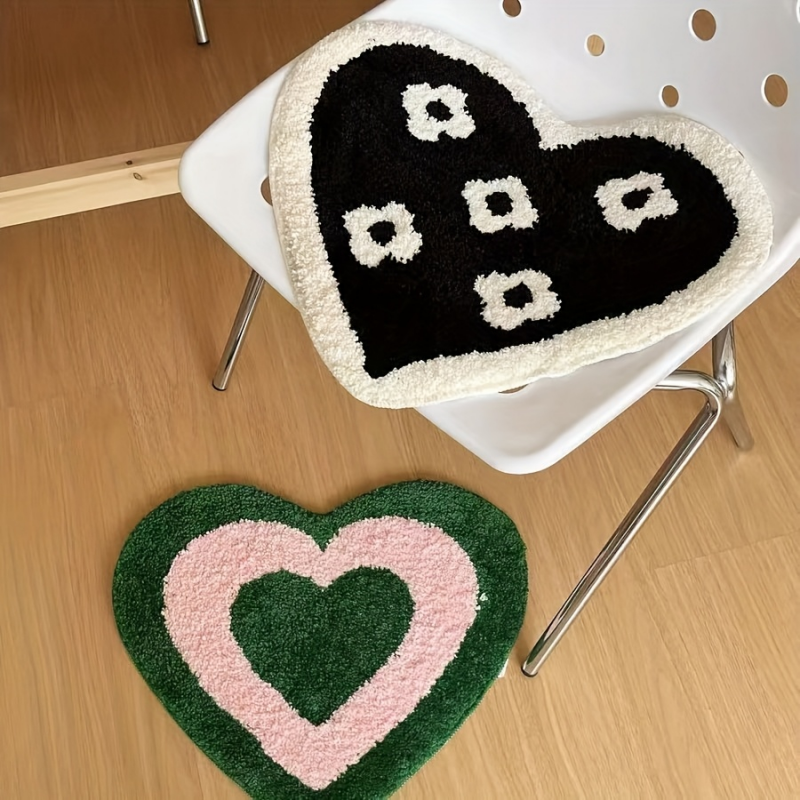 Home Living Bathroom Vanity - VIKAMA Lovely Heart Shaped Fluffy Mini