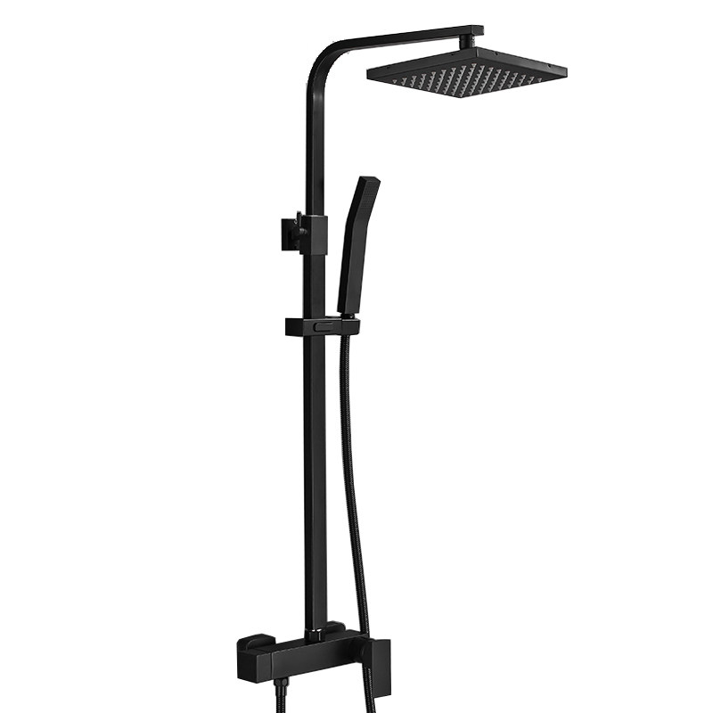 Bathroom Home Improvement B&Q Cork - Square dumb black hot and cold
