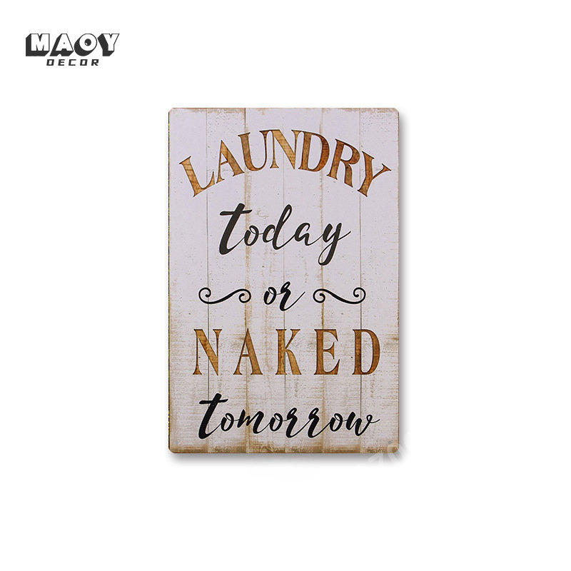 Slogan Metal Tin Sign Laundry  – Home Design Bathroom recenzja i cena