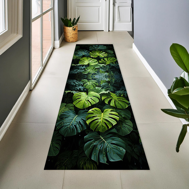 Tropical Plant Leaves Green Mo – Zara Home Bathroom Rug recenzja i cena