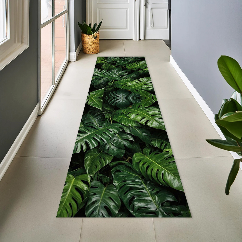 Tropical Plant Leaves Green Mo – Zara Home Bathroom Rug recenzja i cena