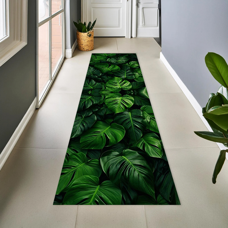 Tropical Plant Leaves Green Mo – Zara Home Bathroom Rug recenzja i cena