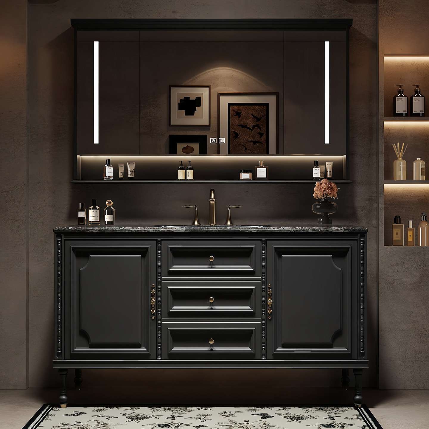 Luxury Floor Bathroom Cabinet  – Home Bathroom Partition Wall recenzja i cena