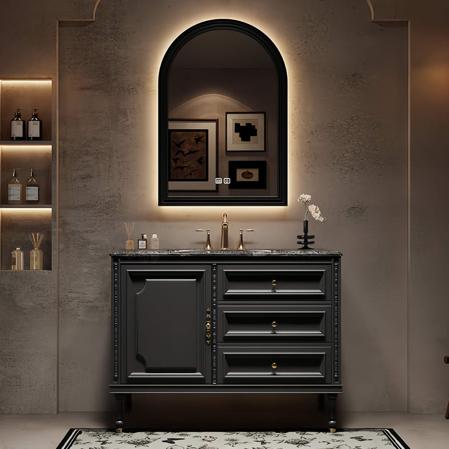 Luxury Floor Bathroom Cabinet  – Home Bathroom Partition Wall recenzja i cena