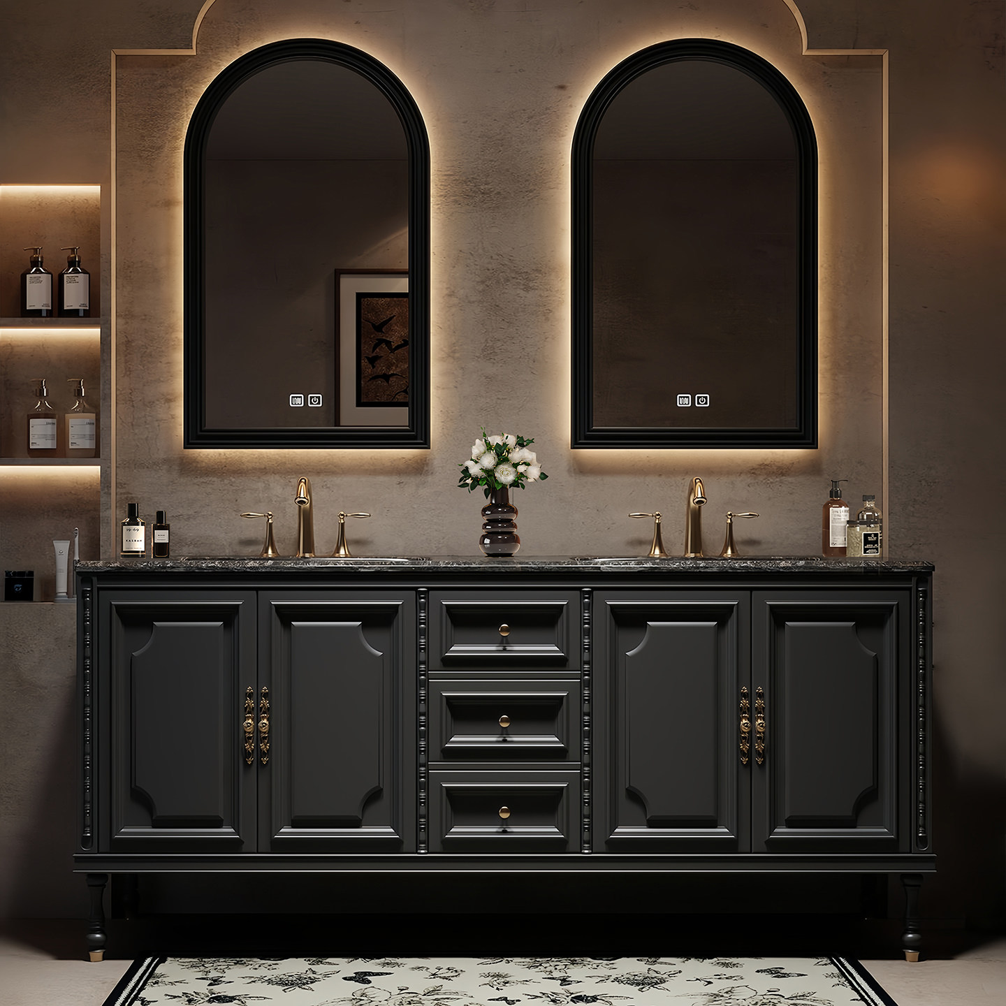 Luxury Floor Bathroom Cabinet  – Home Bathroom Partition Wall recenzja i cena