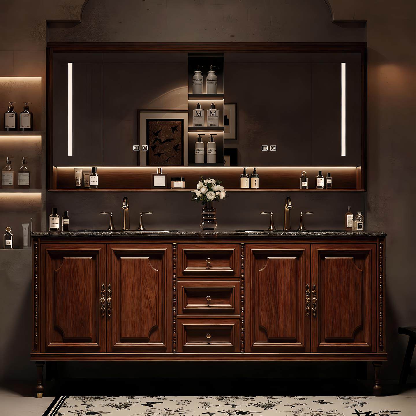 Luxury Floor Bathroom Cabinet  – Home Bathroom Partition Wall recenzja i cena