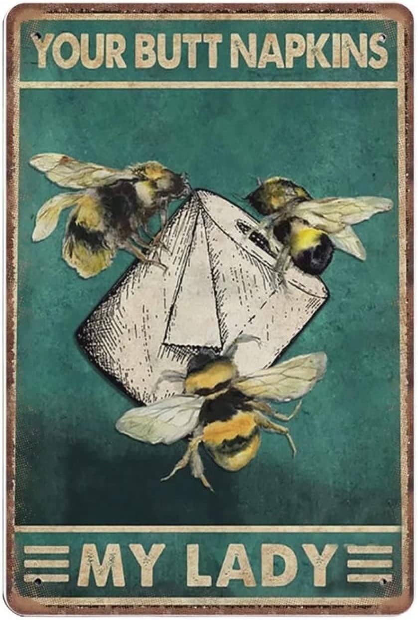 Funny Bee Your Butt Napkins My – Home Bathroom Signs recenzja i cena
