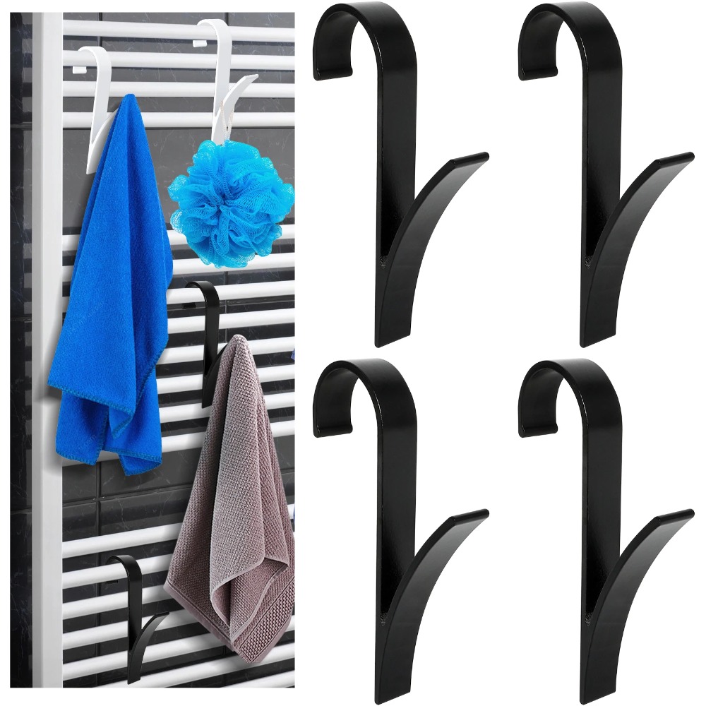 4pcs Black Hooks for Heated To – Towel Bar Stainless recenzja i cena