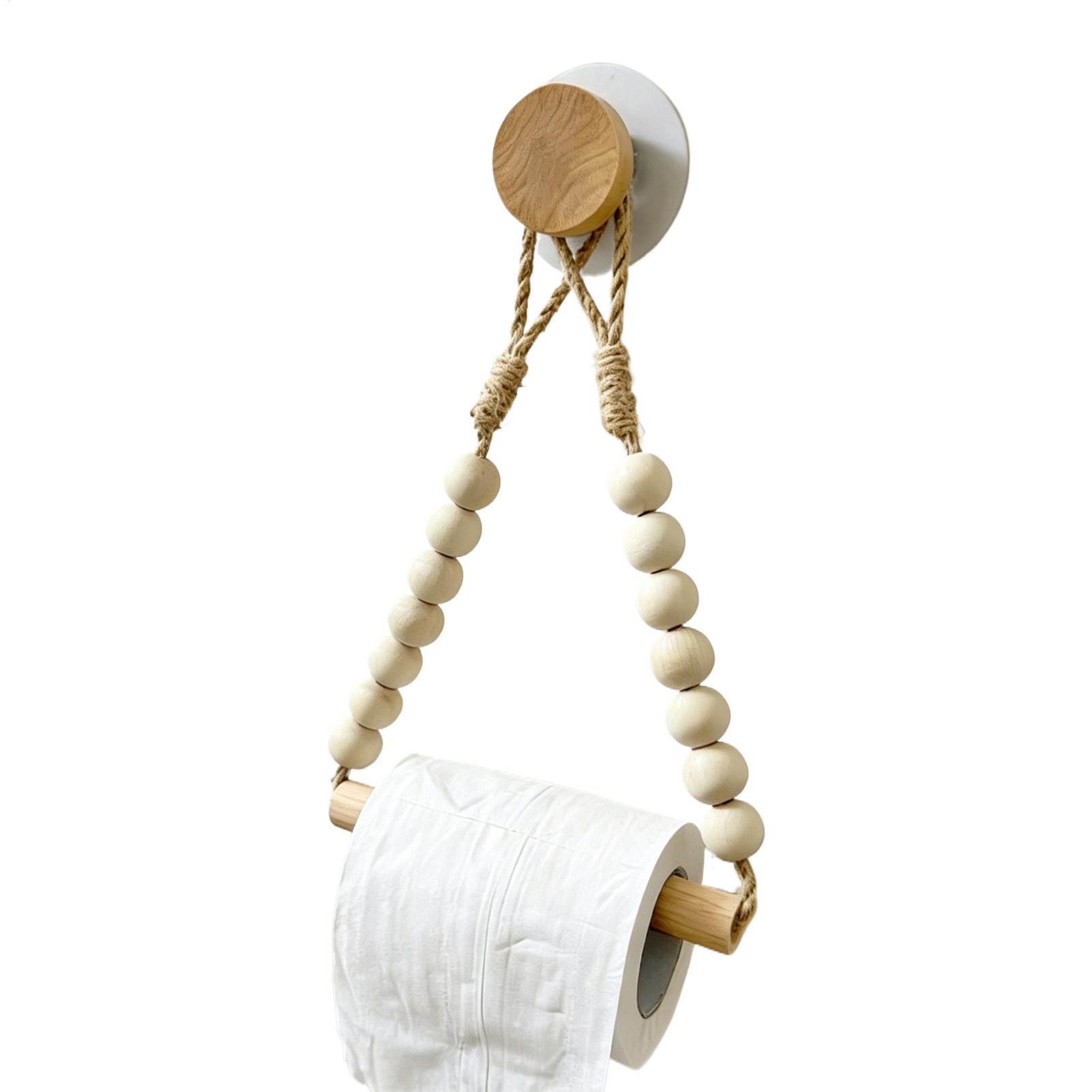 Toilet Paper Holder Wood Bead  – Home Bathroom Paper Towel Dispenser recenzja i cena
