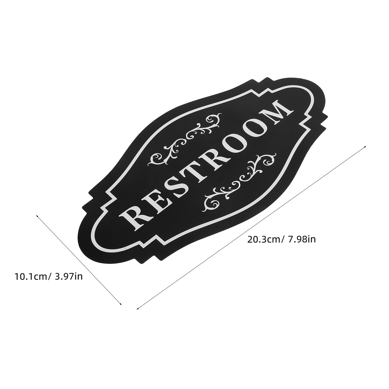 4Pcs Restroom Vinyl Decal Blac – Home Bathroom Signs recenzja i cena