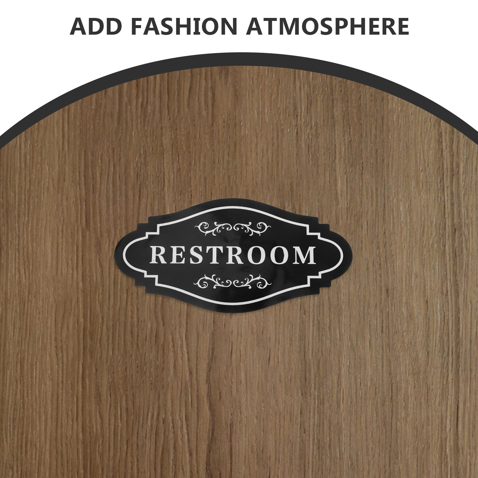 4Pcs Restroom Vinyl Decal Blac – Home Bathroom Signs recenzja i cena
