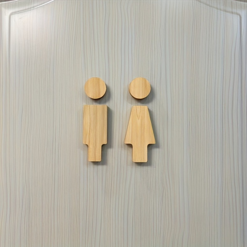 2PCS Wooden Bathroom Sign for  – Home Bathroom Signs recenzja i cena