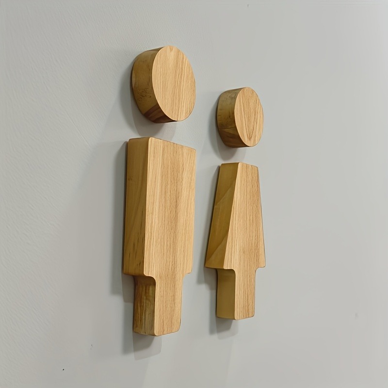 2PCS Wooden Bathroom Sign for  – Home Bathroom Signs recenzja i cena