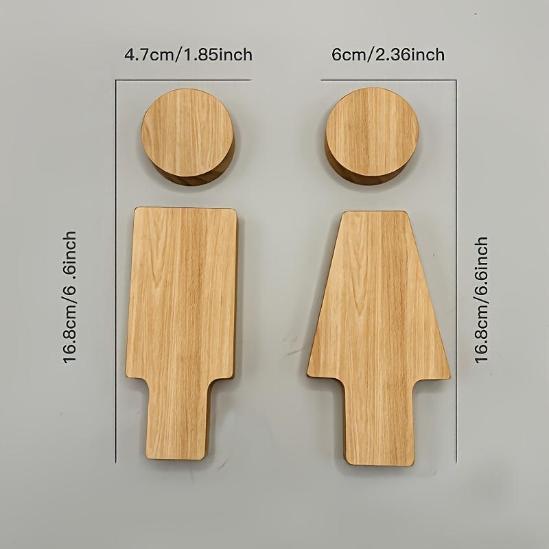 2PCS Wooden Bathroom Sign for  – Home Bathroom Signs recenzja i cena