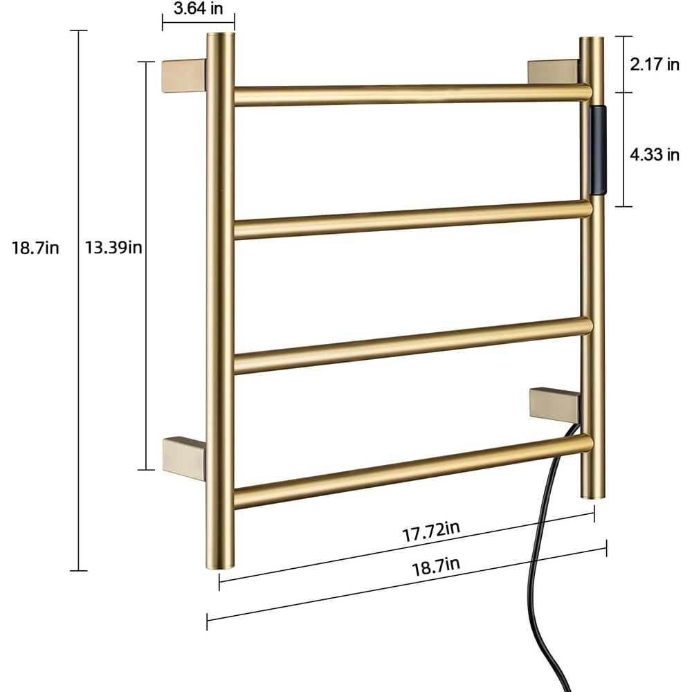 4-Bar Wall-Mounted Electric To – Towel Bar Stainless recenzja i cena