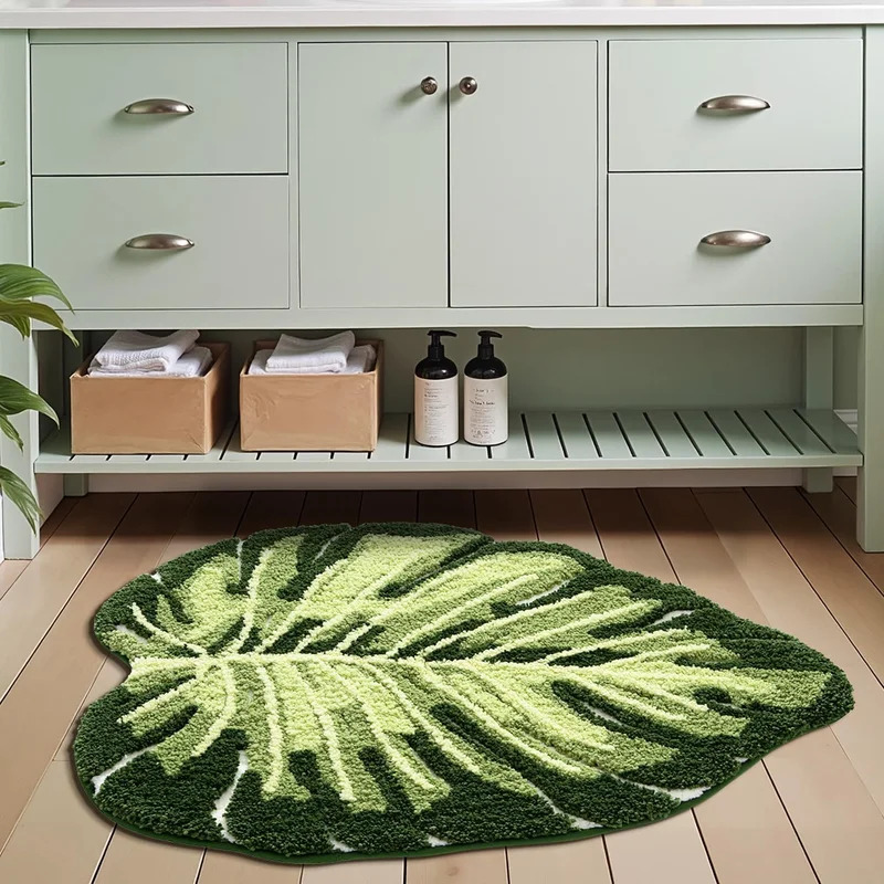 VIKAMA Non-Slip Bath Mat Green – Zara Home Bathroom Rug recenzja i cena