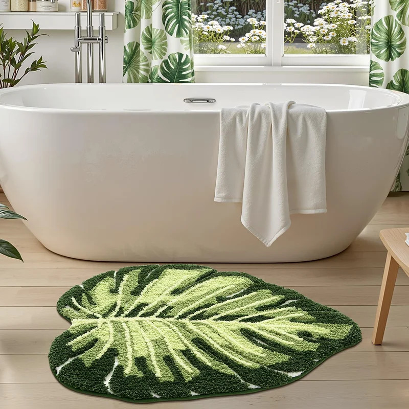 VIKAMA Non-Slip Bath Mat Green – Zara Home Bathroom Rug recenzja i cena