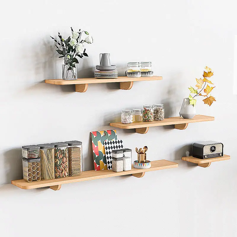 Solid Wood Wall Shelf for Book – Home Bathroom Partition Wall recenzja i cena