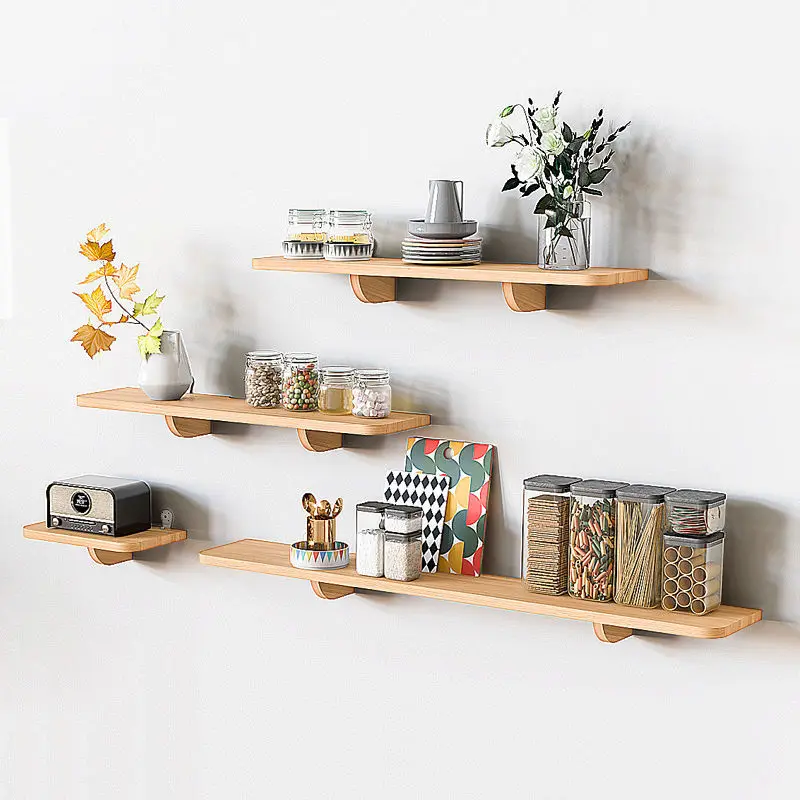 Solid Wood Wall Shelf for Book – Home Bathroom Partition Wall recenzja i cena