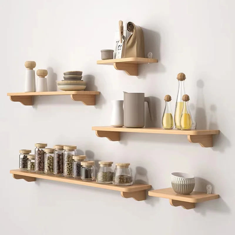 Solid Wood Wall Shelf for Book – Home Bathroom Partition Wall recenzja i cena