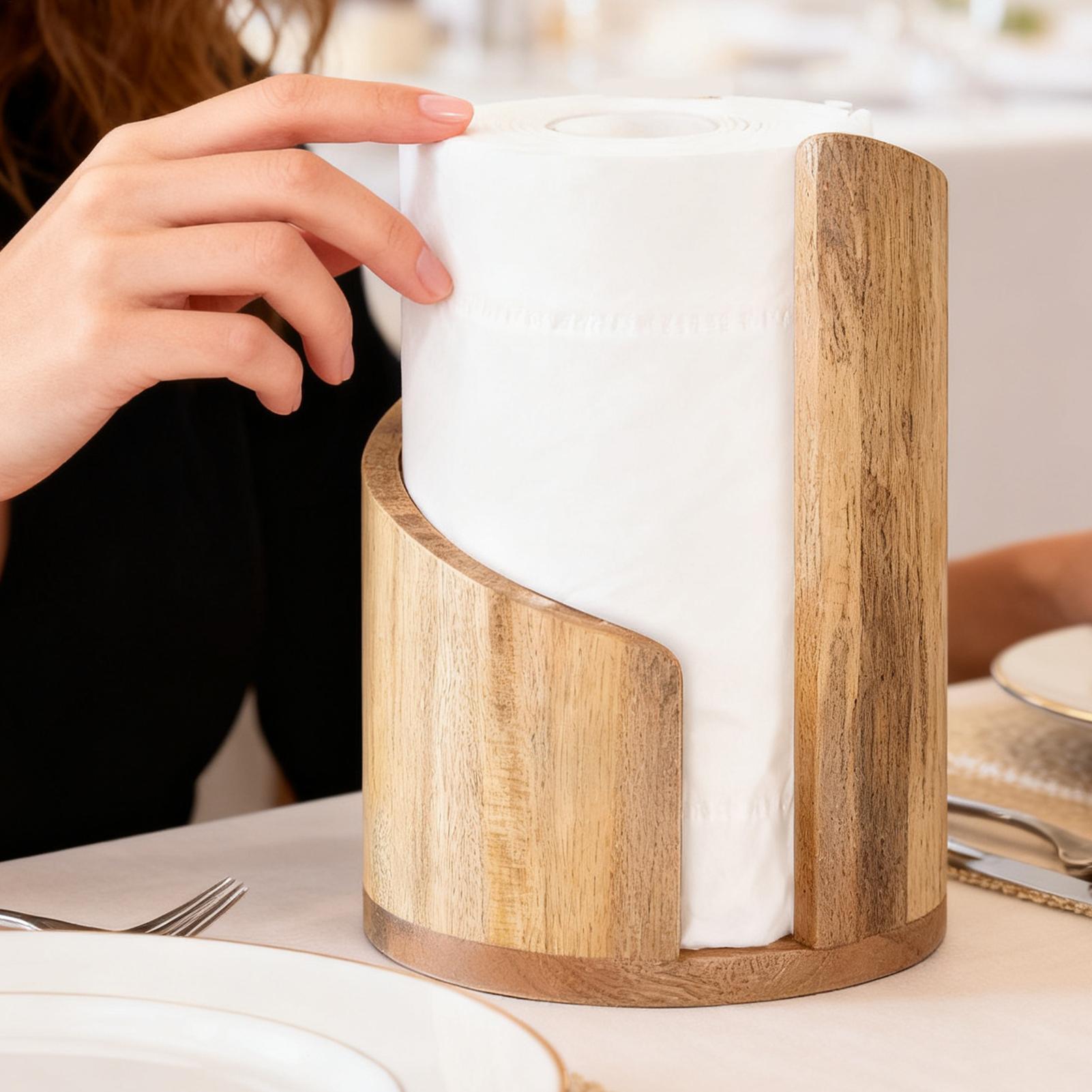 Wood Paper Towel Holder Farmho – Home Bathroom Paper Towel Dispenser recenzja i cena