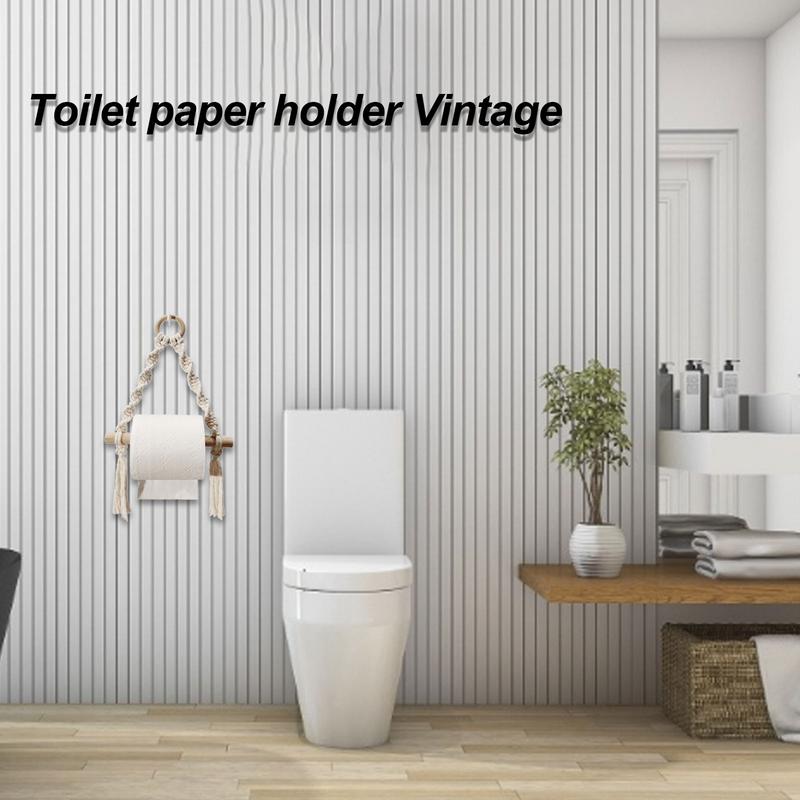 Hand Woven Wooden Toilet Paper – Home Bathroom Paper Towel Dispenser recenzja i cena