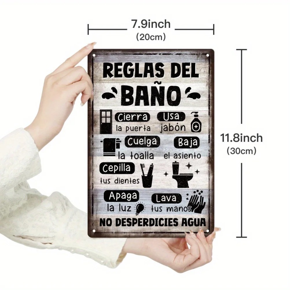 1pc Spanish Vintage Bathroom R – Home Bathroom Signs recenzja i cena