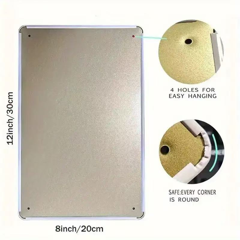 2D Flat Retro Metal Sign - Tur – Home Design Bathroom recenzja i cena