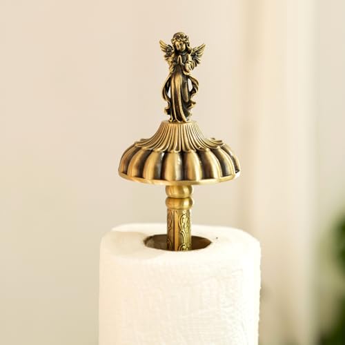 Antique-Style Brass Angel-Topp – Home Bathroom Paper Towel Dispenser recenzja i cena