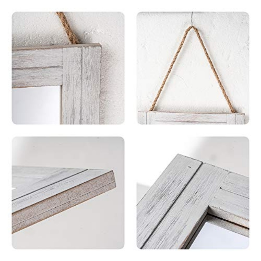 Rectangle Wall Mirror for Bath – Home Living Bathroom Vanity recenzja i cena