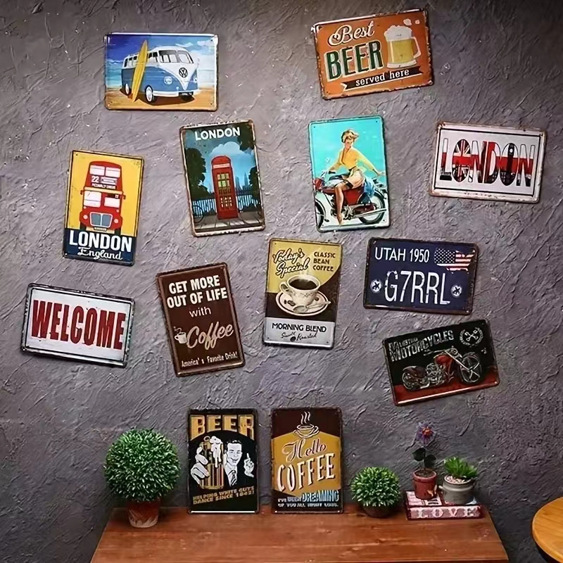 Vintage Bar Metal Signs Bathro – Home Design Bathroom recenzja i cena