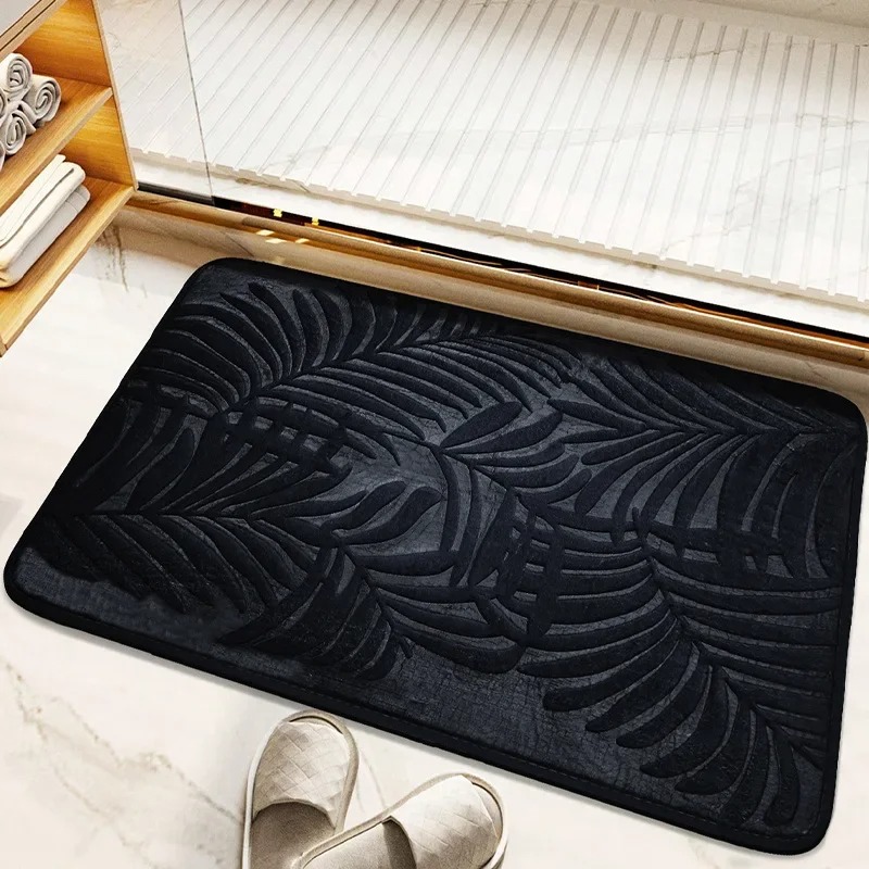 Embossed Palm Leaf Plant Print – Zara Home Bathroom Rug recenzja i cena
