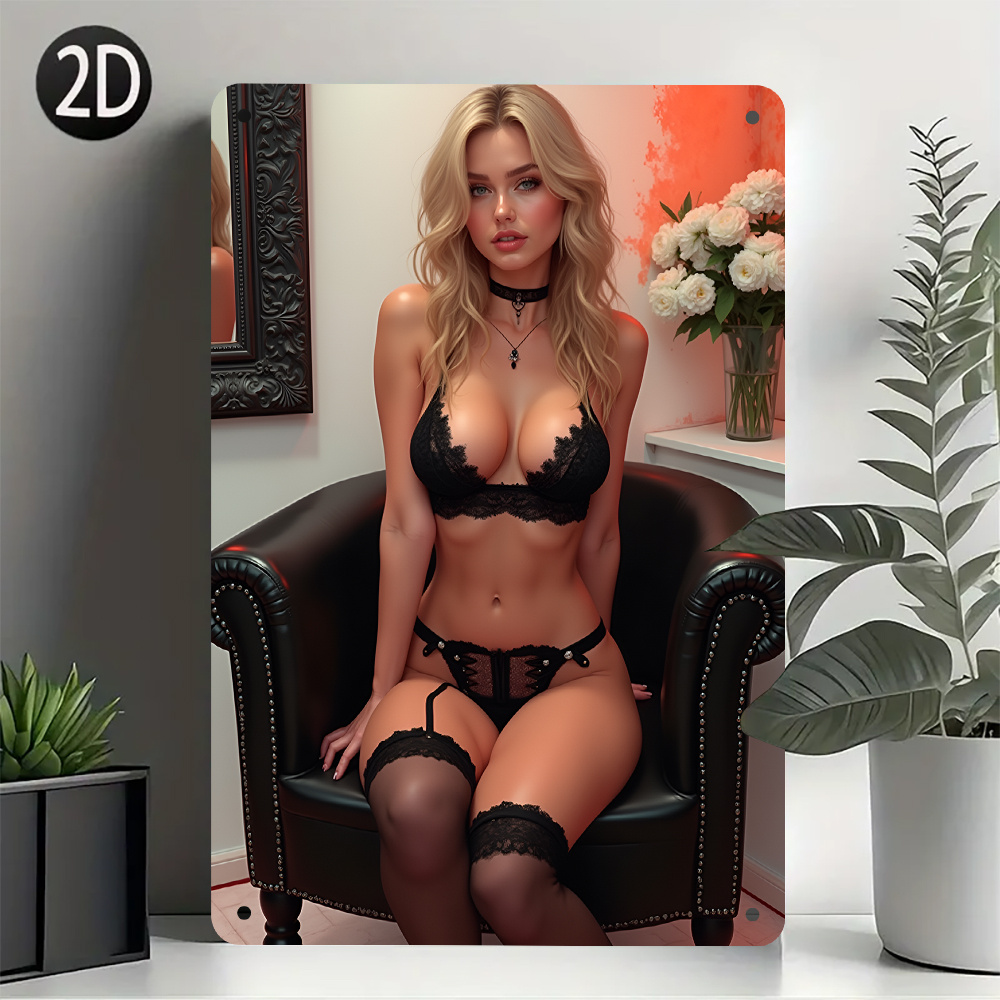 Vintage Sexy Lady Metal Tin Si – Home Design Bathroom recenzja i cena