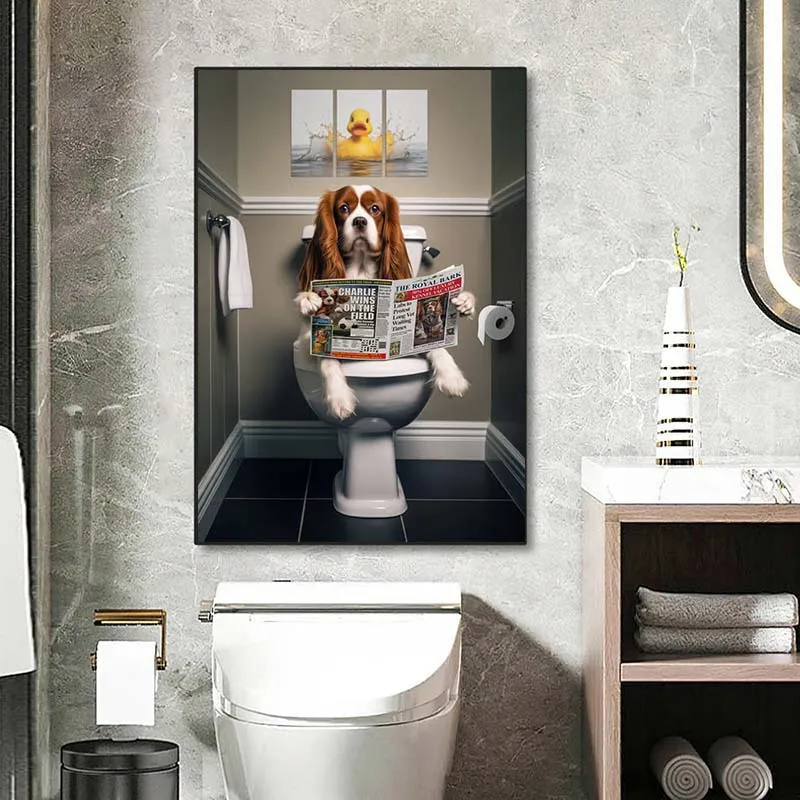 Funny Animal Wall Art Poster P – Home Bathroom Pic recenzja i cena