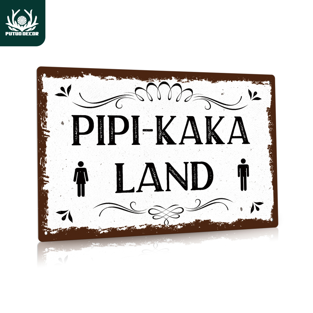 Putuo Decor 1pc Vintage Metal  – Home Bathroom Signs recenzja i cena
