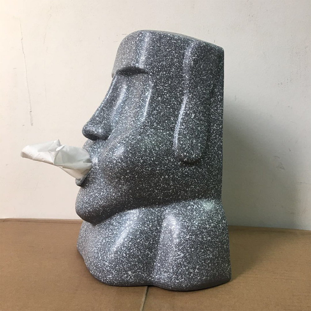 Moai Face Tissue Box Holder Cr – Home Bathroom Paper Towel Dispenser recenzja i cena