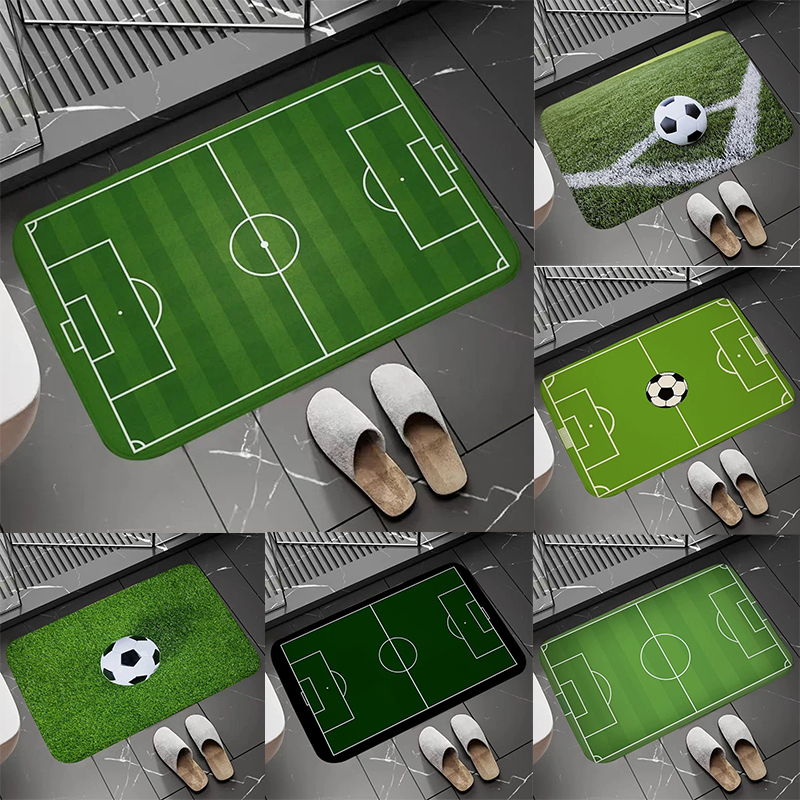Soccer Field Pattern Door Mat  – Zara Home Bathroom Rug recenzja i cena