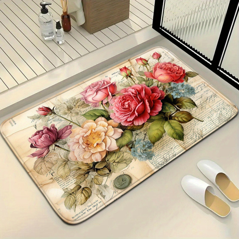 VIKAMA Vintage Floral Bath Mat – Zara Home Bathroom Rug recenzja i cena