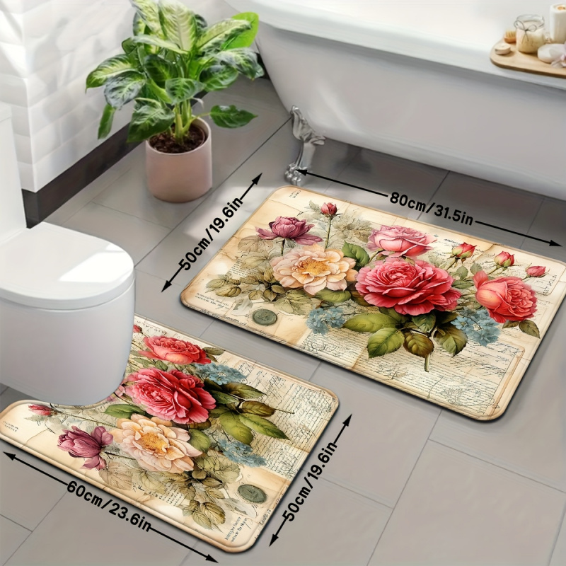 VIKAMA Vintage Floral Bath Mat – Zara Home Bathroom Rug recenzja i cena