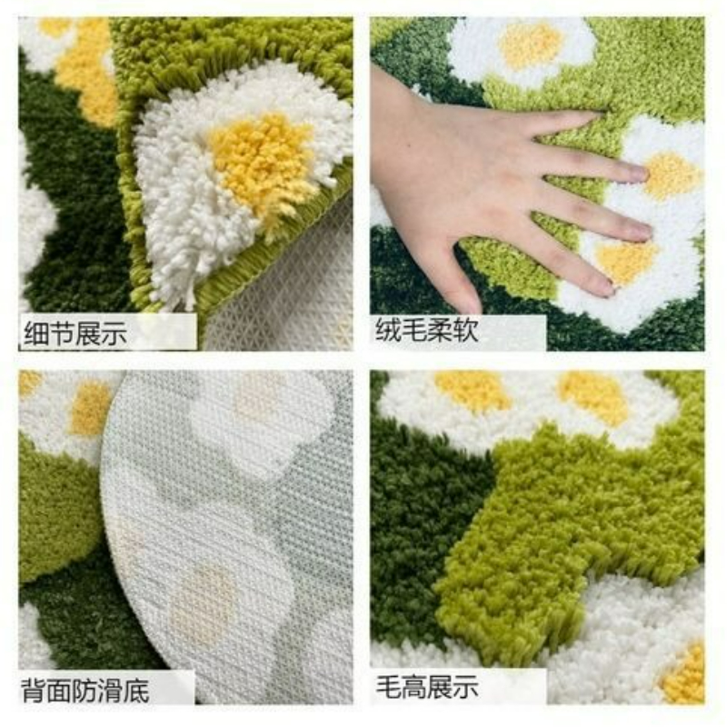 Aesthetic Tufting Moss Floral  – Zara Home Bathroom Rug recenzja i cena