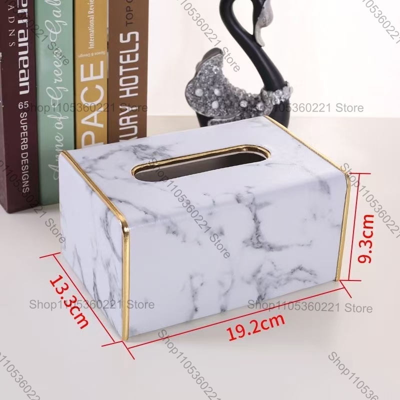 Luxury Marble Texture PU Leath – Home Bathroom Paper Towel Dispenser recenzja i cena